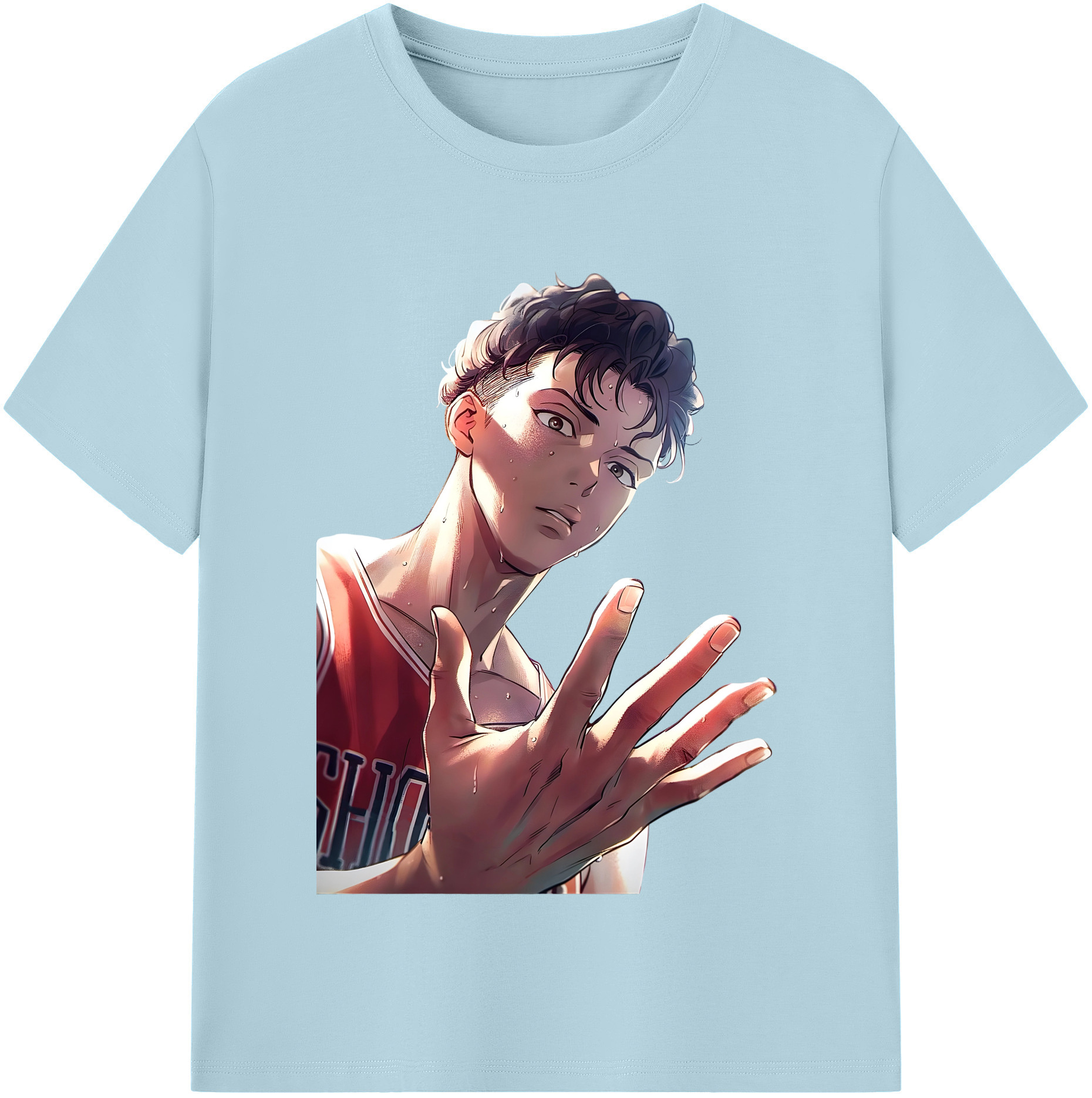 SLAM DUNK／スラムダンク 綿100％半袖Tシャツ（フロントプリント）